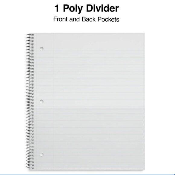 Staples Accel Durable Cover College Ruled Notebook 100 Pgs 1-subject Purple New - Picture 4 of 5